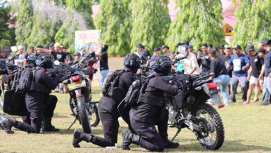 Simulasi Sistem Pengamanan Kota (Sispamkota) di Lapangan Ditsamapta Polda Kalteng