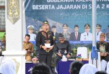 Plt. Sekda Kalteng, Leonard S Ampung saat menyampaikan sambutan dalam kegiatan