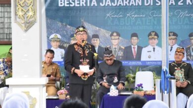 Plt. Sekda Kalteng, Leonard S Ampung saat menyampaikan sambutan dalam kegiatan