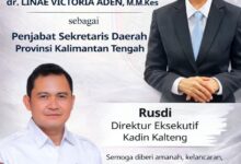 Ucapan selamat dari Kadin Kalteng
