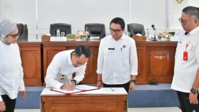 Penandatanganan nota kesepakatan Pemko Palangka Raya dengan Kantor Pertanahan Kota Palangka Raya