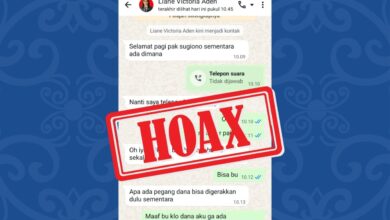 Oknum yang mencatut nama Pj. Sekda Kalteng, Linae Victoria Aden.