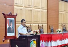 Wakil Wali Kota Palangka Raya, H. Achmad Zaini, saat menyampaikan sambutan pada Rapat Paripurna ke-10 DPRD Kota Palangka Raya