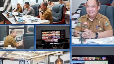 Kepala Dinas Lingkungan Hidup (DLH) Provinsi Kalimantan Tengah, Joni Harta, S.E., S.Hut., MM,, saat mengikuti kegiatan vicon bersama Wakapolri