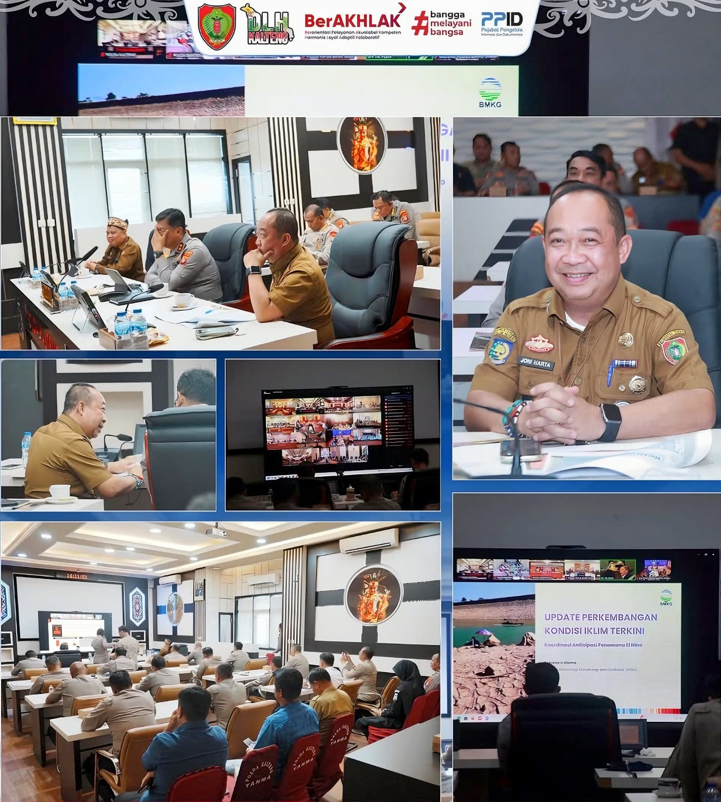 Kepala Dinas Lingkungan Hidup (DLH) Provinsi Kalimantan Tengah, Joni Harta, S.E., S.Hut., MM,, saat mengikuti kegiatan vicon bersama Wakapolri
