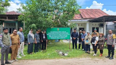 Proses penyitaan eksekusi lahan yang digelar Pengadilan Kota Palangka Raya