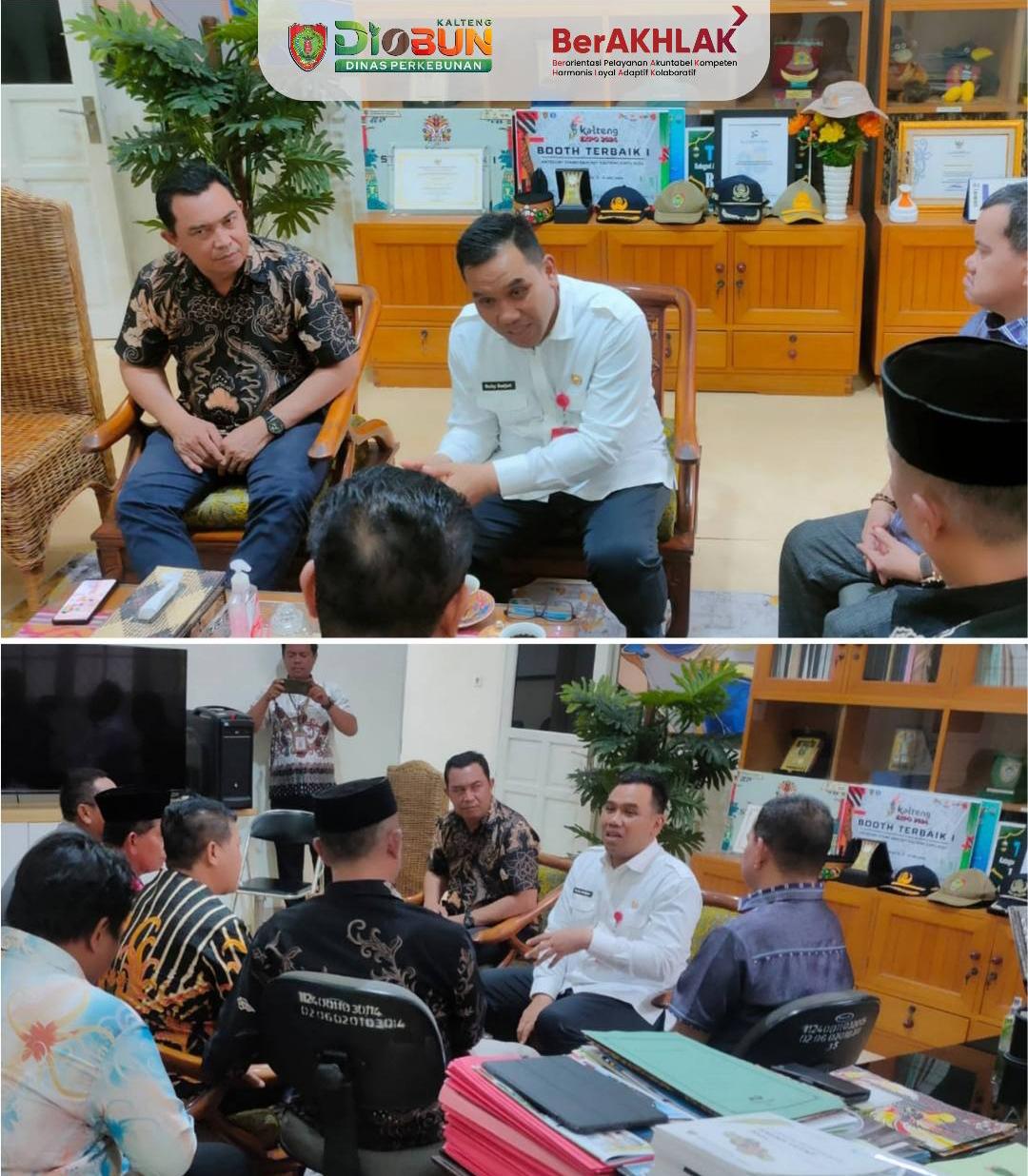Suasana pertemuan antara Dinas Perkebunan Prov. Kalteng dengan DPRD Kotim