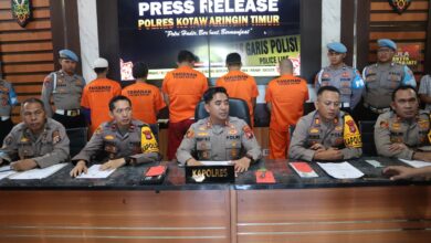 Press release yang digelar oleh Polres Kotim,