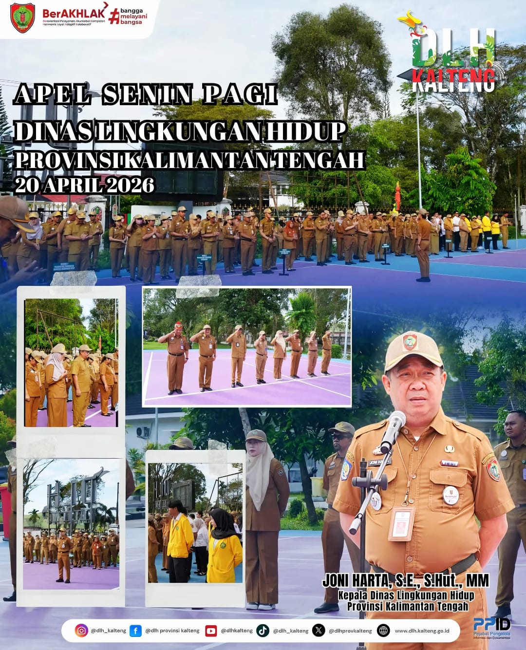 Suasana Apel pagi DLH Prov. Kalteng