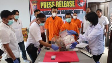 Pemusnahan yang digelar Satresnarkoba Polresta Palangka Raya