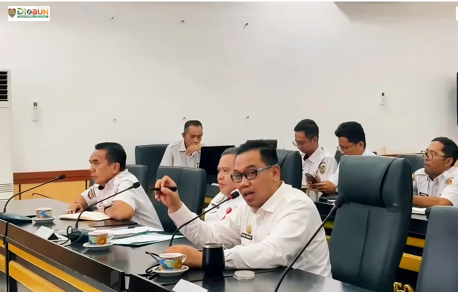 Situasi rapat kolaborasi lintas sektor antara Dinas Perkebunan Prov. Kalteng dengan Dinas PUPR Prov. Kalteng