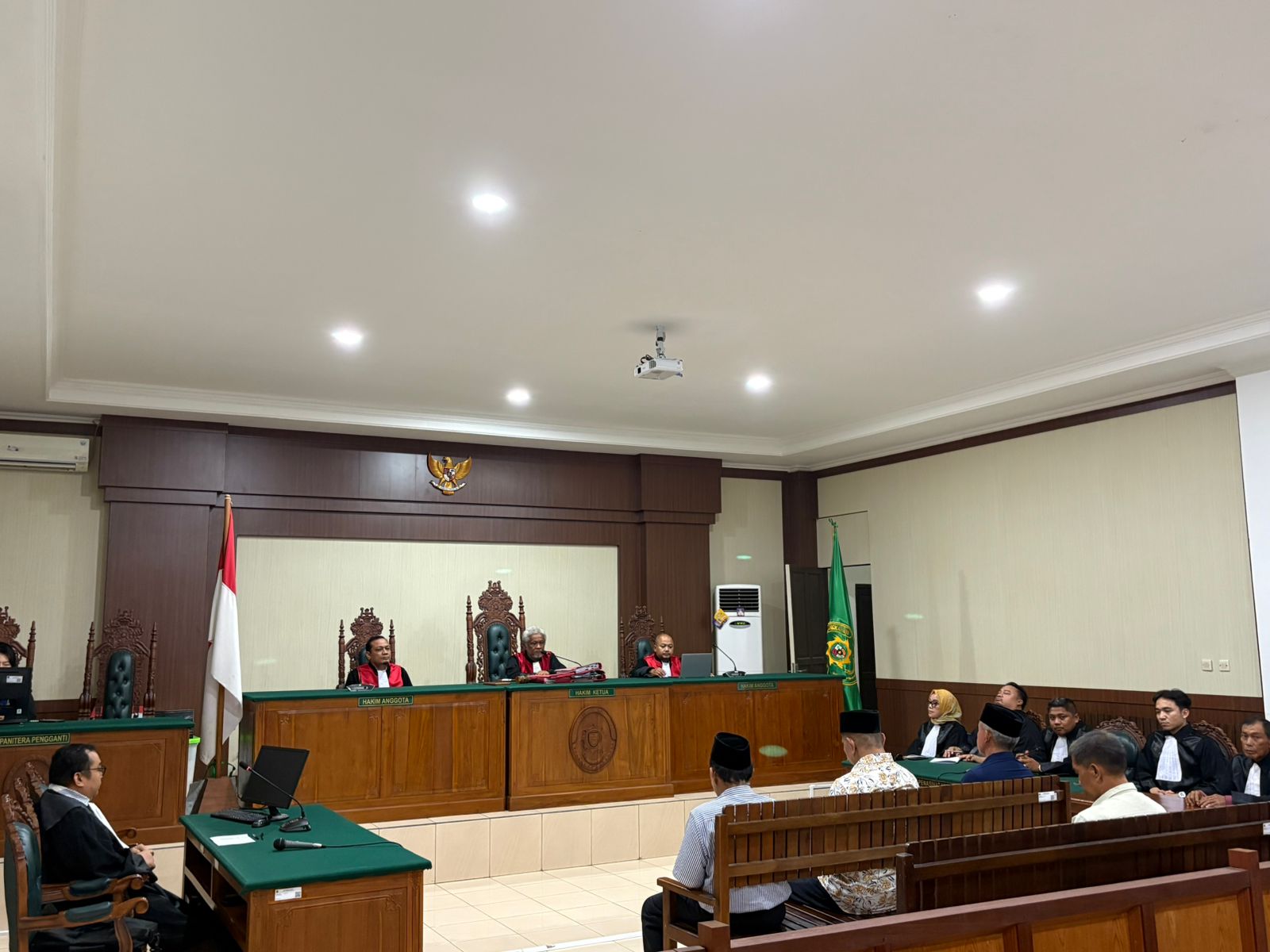 Sidang pabrik tepung yang berlangsung di Pengadilan Tipikor Palangka Raya
