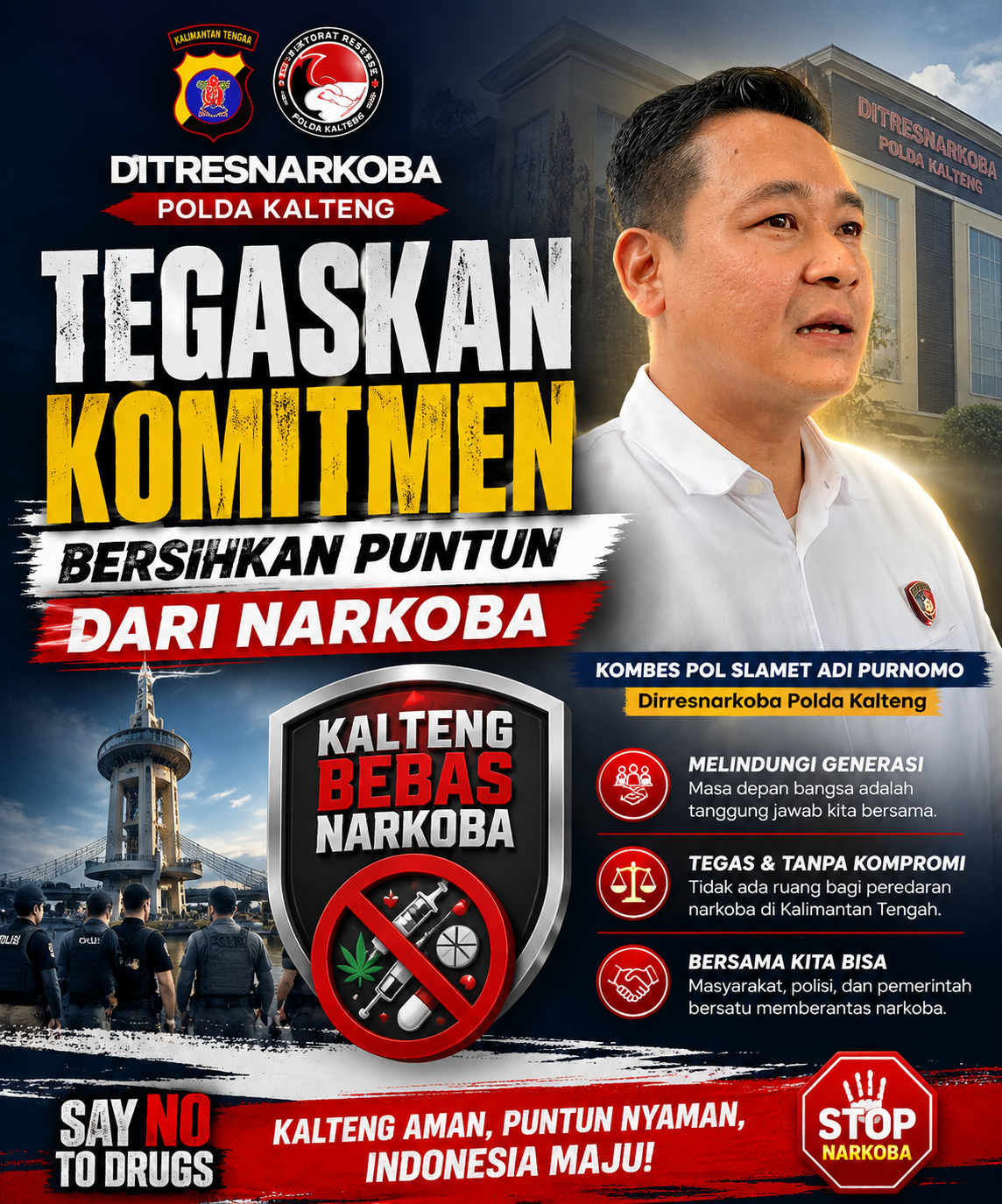Ditresnarkoba Polda Kalteng Tegaskan Komitmen Bersihkan Puntun dari Narkoba