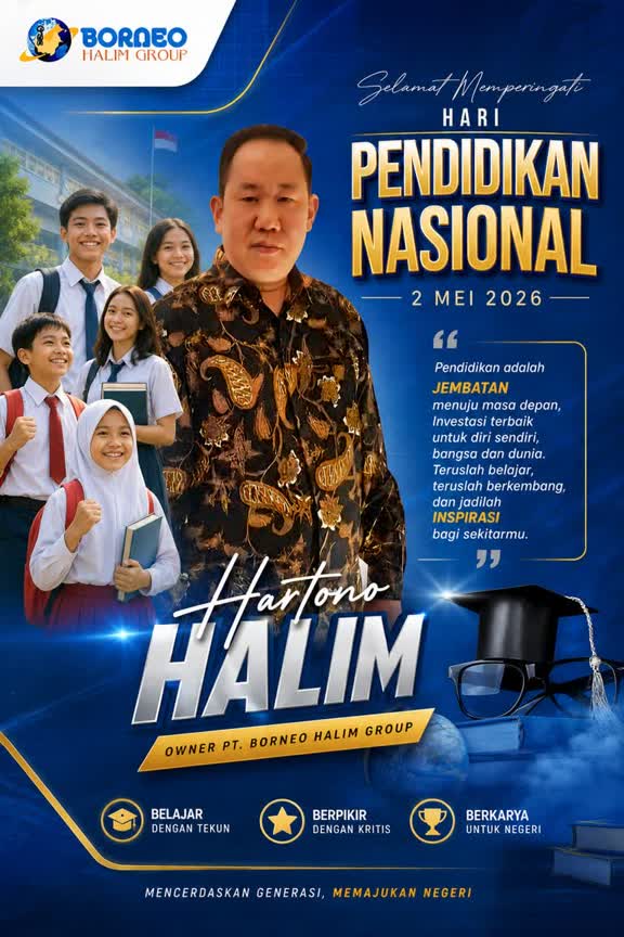 ‎Owner PT Borneo Halim Group Hartono Halim Nilai Pendidikan Berperan Penting Cetak Generasi Unggul