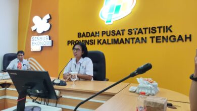 Plt Kepala BPS Kalteng, Maria Wahyu Utami ketika memberikan pemaparan