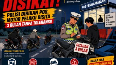 Tak Ada Ampun! Dirikan Pos Jaga, Pelaku Balap Liar Siap-Siap Kehilangan Motor 3 Bulan