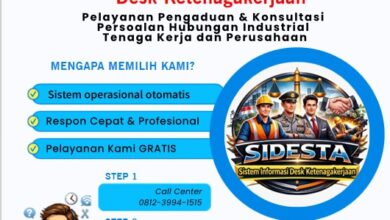 Aplikasi bernama SIDESTA atau Sistem Informasi Desk Ketenagakerjaan.