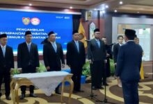 ‎Prosesi pelantikan anggota KPID Kalteng periode 2026-2029, oleh Gubernur Kalteng, H. Agustiar Sabran, di Aula Jayang Tingang, Kantor Gubernur Kalteng