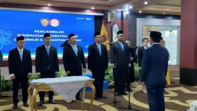 ‎Prosesi pelantikan anggota KPID Kalteng periode 2026-2029, oleh Gubernur Kalteng, H. Agustiar Sabran, di Aula Jayang Tingang, Kantor Gubernur Kalteng