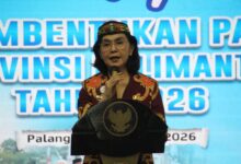 Pj. Sekda Kalteng, Victoria Linae Aden, saat memberikan sambutan