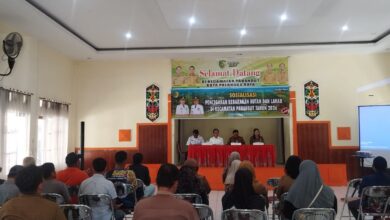 Sosialisasi pencegahan kebakaran hutan dan lahan (karhutla) kepada masyarakat,