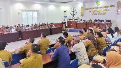 Suasana Rapat Koordinasi Tim Gugus Tugas Reforma Agraria (GTRA) di Aula Peteng Karuhei II Kantor Wali Kota Palangka Raya