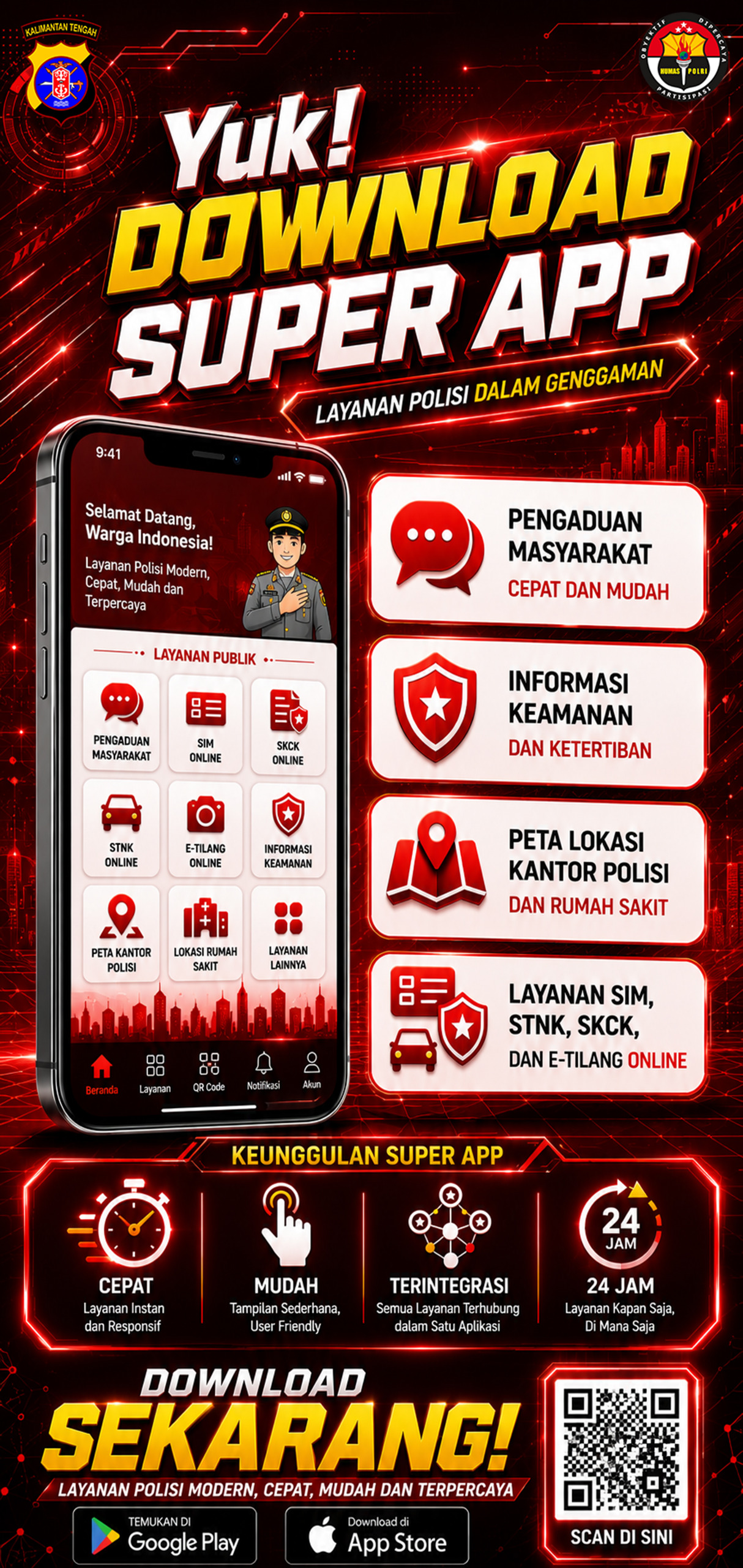 Polda Kalteng Dorong Warga Gunakan Super App