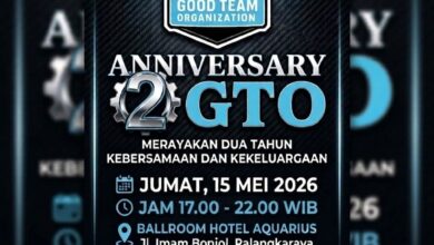 Jadwal Anniversary ke-2 Good Team Organization (GTO