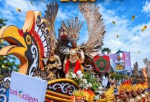 ‎Penampilan kreatif Bank Kalteng dalam acara Karnaval Budaya Festival Budaya Isen Mulang (FBIM) 2026