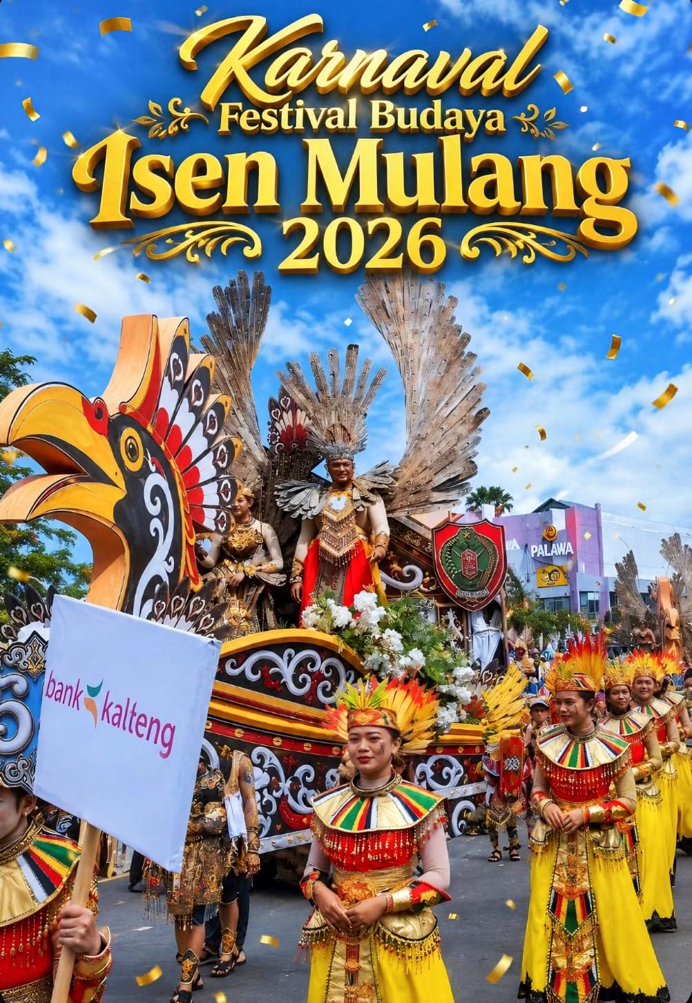 ‎Penampilan kreatif Bank Kalteng dalam acara Karnaval Budaya Festival Budaya Isen Mulang (FBIM) 2026