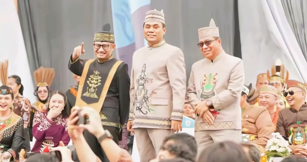 Ketua DPRD Palangka Raya, H. Subandi bersama Wali Kota Palangka Raya Fairid Naparin dan Wakil Wali Kota Palangka Raya H. Achmad Zaini saat menghadiri FBIM