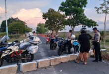 Sejumlah kendaraan yang berhasil diamankan petugas kepolisian di kawasan Bandara Tjilik Riwut