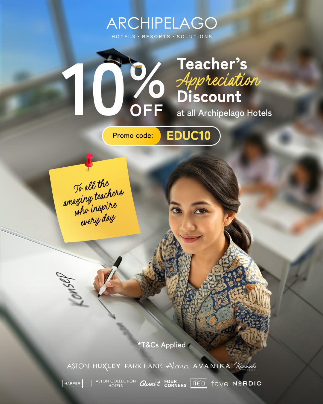 Archipelago International “Teacher’s Appreciation Discount