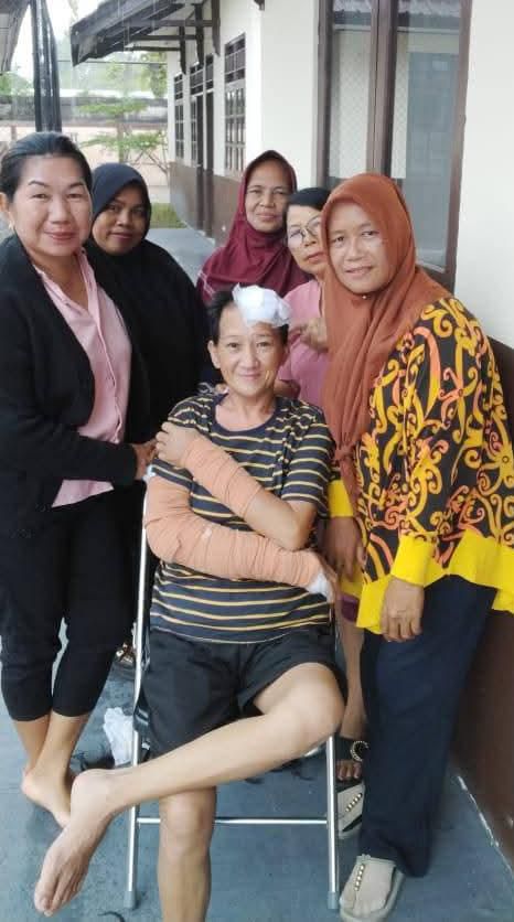 Kondisi korban penganiayaan, Evi Yuniarti (55) berangsur pulih