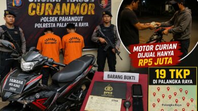 Komplotan Curanmor di Palangka Raya Raup Untung Cepat