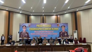 Kegiatan siaran rilis yang digelar Polda Kalteng