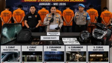 Polresta Palangka Raya Ungkap 5 Kasus Kejahatan Jalanan