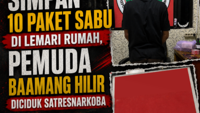 Tersangka DM (22) dan barang bukti