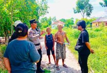 Aparat kepolisian memediasi sengketa lahan yang berada di Jalan Banteng