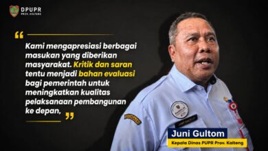 Kepala Dinas PUPR Kalteng, Juni Gultom