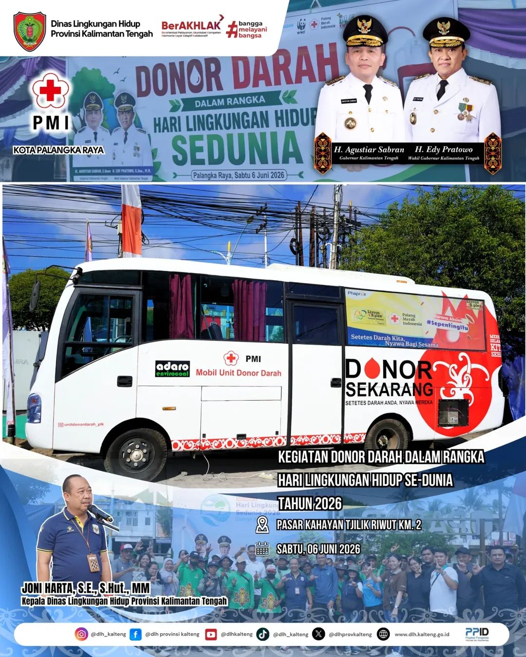 Peringati Hari Lingkungan Hidup Sedunia 2026, DLH Kalteng dan PMI Gelar Donor Darah Wujud Kepedulian Lingkungan dan Kemanusiaan
