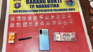 Barang bukti yang berhasil diamankan petugas kepolisian