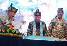 Gubernur Kalteng Agustiar Sabran saat menghadiri HUT Gerdyak