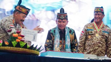 Gubernur Kalteng Agustiar Sabran saat menghadiri HUT Gerdyak