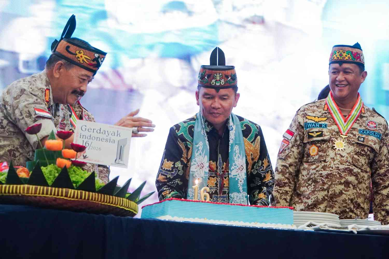 Gubernur Kalteng Agustiar Sabran saat menghadiri HUT Gerdyak