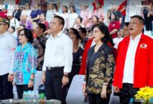 Penjabat Sekretaris Daerah Provinsi Kalimantan Tengah, Linae Victoria Aden saat mengikuti acara