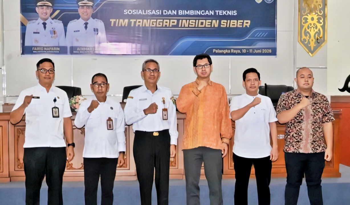 Diskominfo Kota Palangka Raya saat menggelar Sosialisasi dan Bimbingan Teknis Tim Tanggap Insiden Siber (TTIS)
