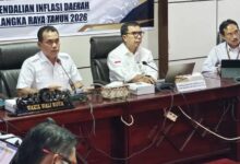 Wakil Wali Kota Palangka Raya, Achmad Zaini, saat memimpin rapat yang digelar di ruang rapat Peteng Karuhei 1, Kantor Wali Kota Palangka Raya