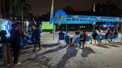 Suasana kemeriahan Nobar Kebangsaan Piala Dunia 2026 – Bola Gembira inisiasi Kodam XXII/Tambun Bungai