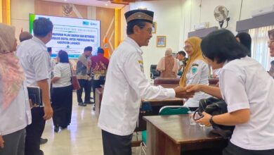Wakil Bupati Lamandau Abdul Hamid usai memimpin Rakor dan Sosialisasi Sistem Pembayaran Pajak Daerah dan Retribusi Daerah Berbasis Digital, di Aula BPKPD Lamandau.